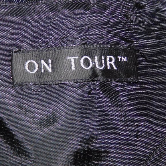 On Tour Womens M Halloween Vest Pumpkins Witches Black Cat Skeleton Blue Orange - Picture 2 of 8